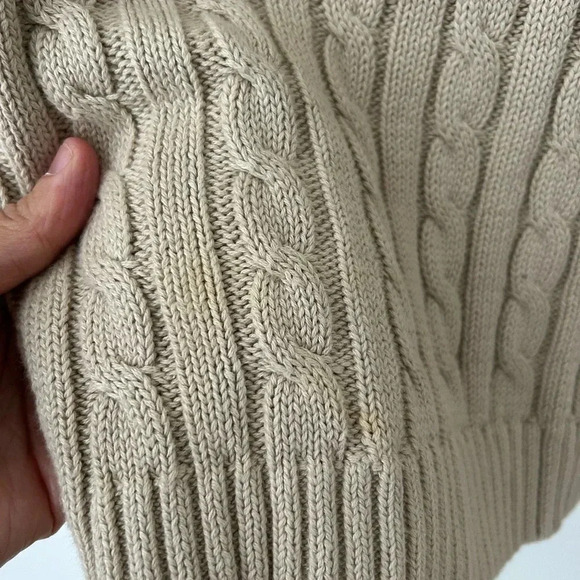 L.L Bean classic cable knit fisherman sweater - Picture 7 of 11